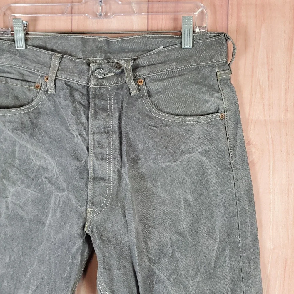 Vintage Levis 501 XX Jeans Men 32 32x32 Gray Stone Wash Cotton Straight Leg